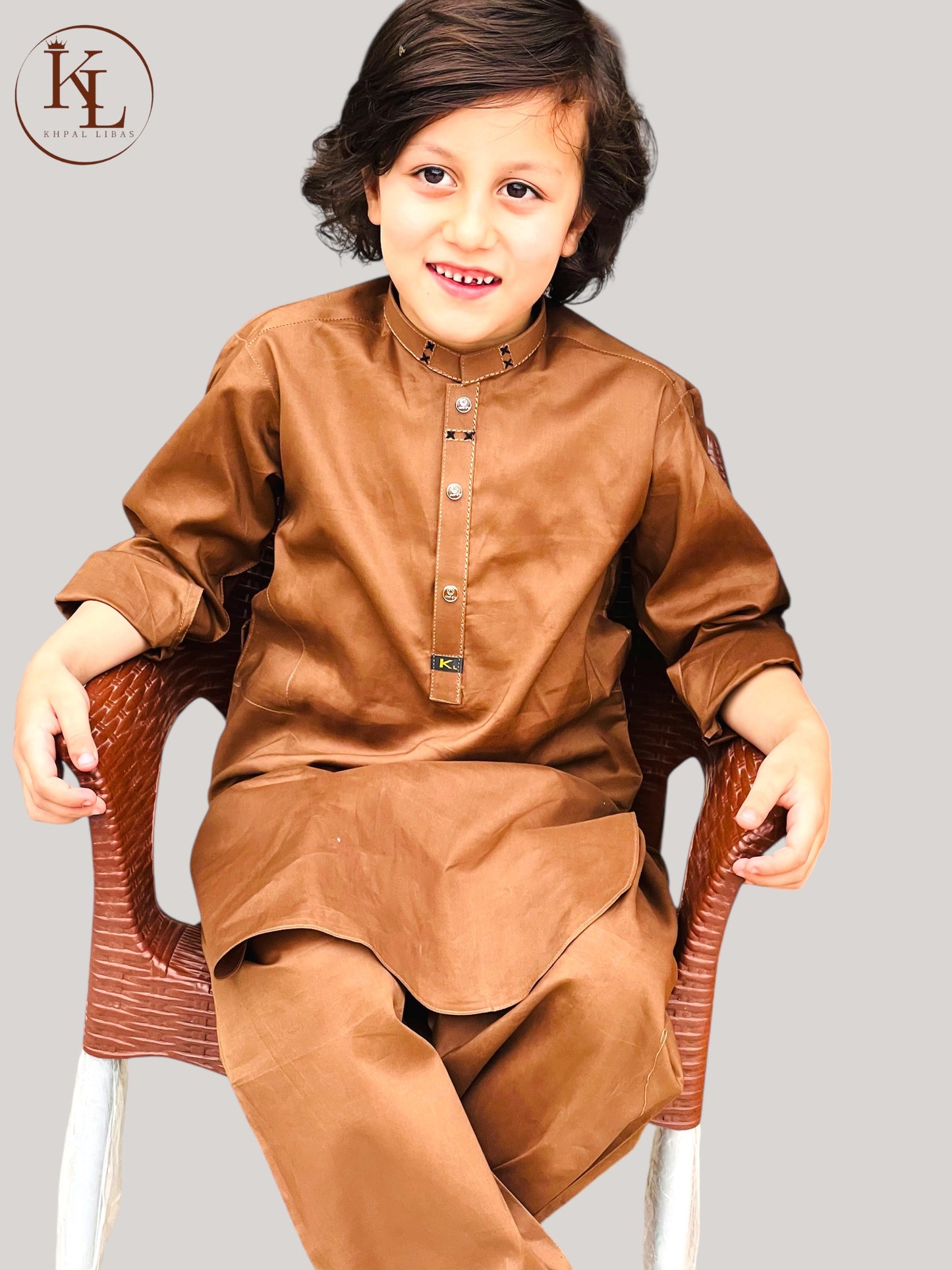 Light chocolate Kameez and Shalwar (KL/SC 60)