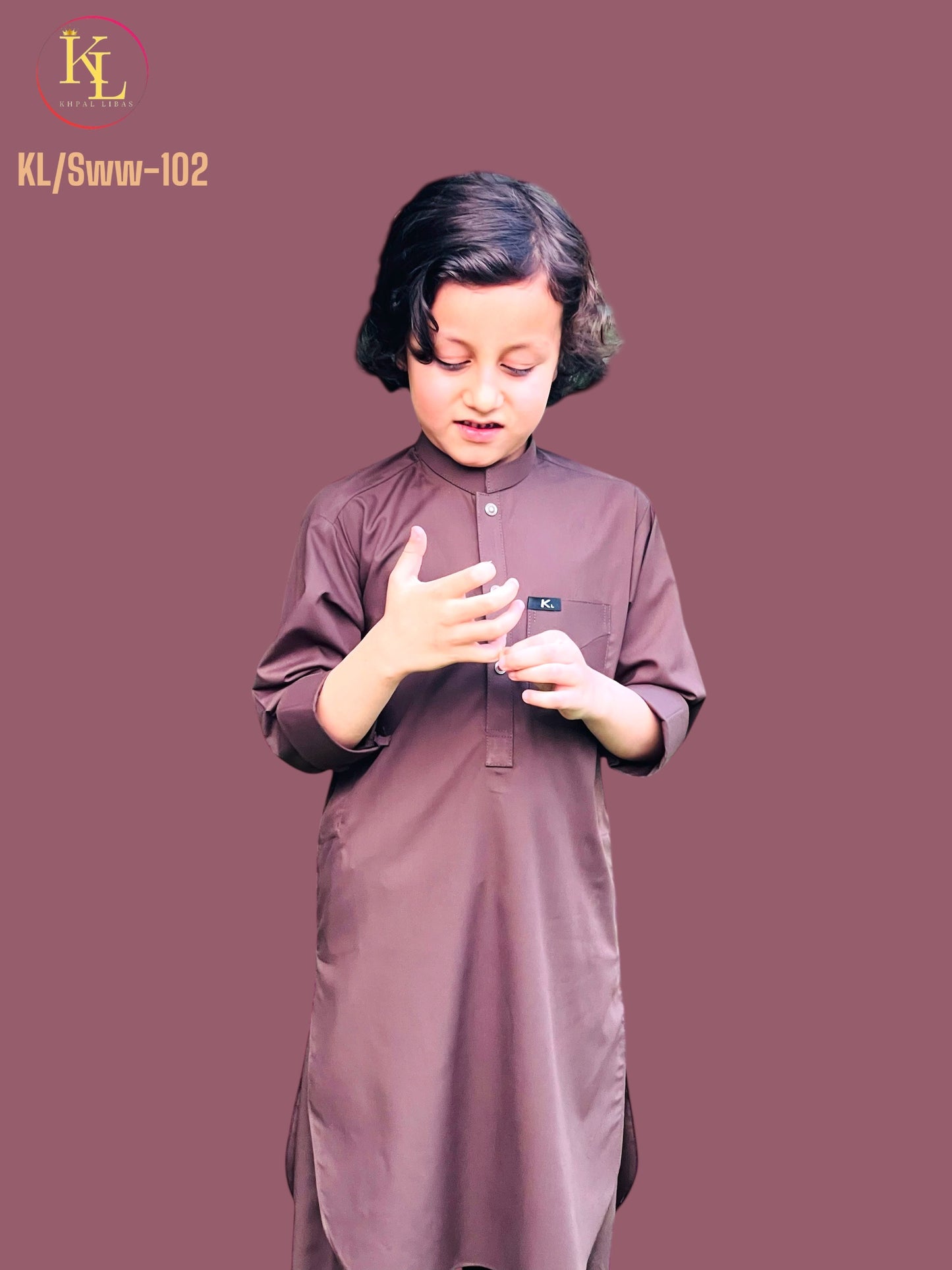 Bold Lilac Kameez and Shalwar (KL/Sww102)