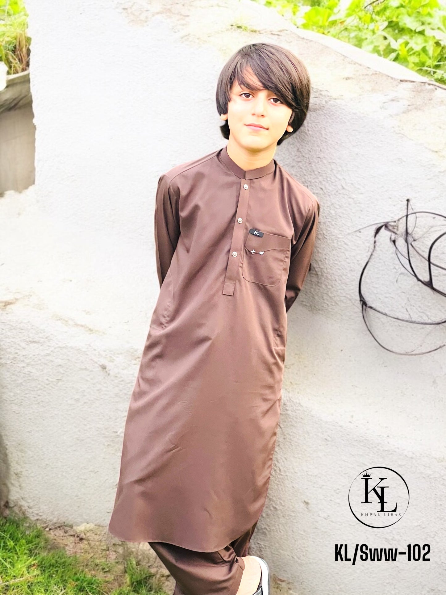 Light Chocolate Kameez and Shalwar (KL/Sww102)