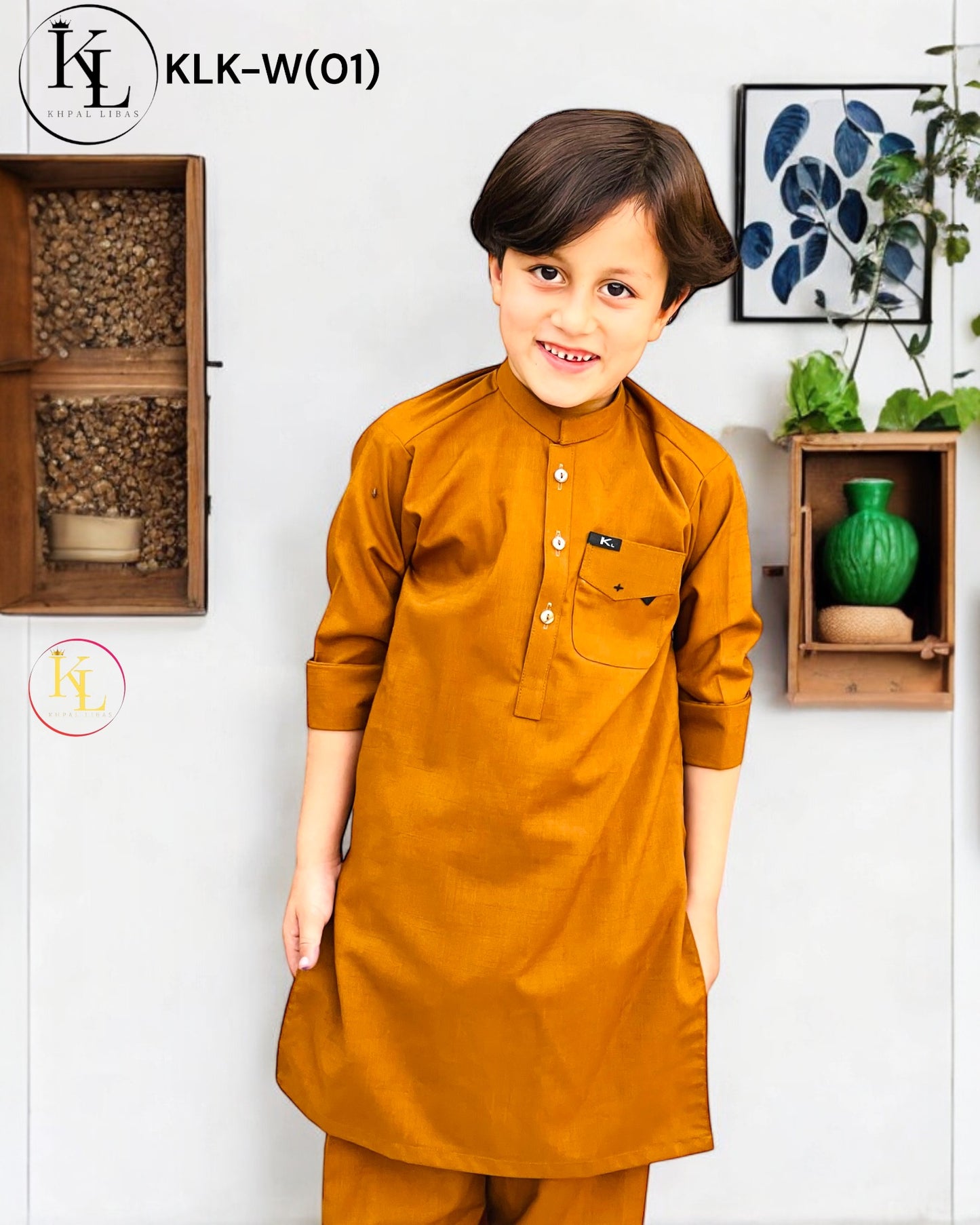 New Arrival Winter Orange Kameez Shalwar(KLKW: 0001)