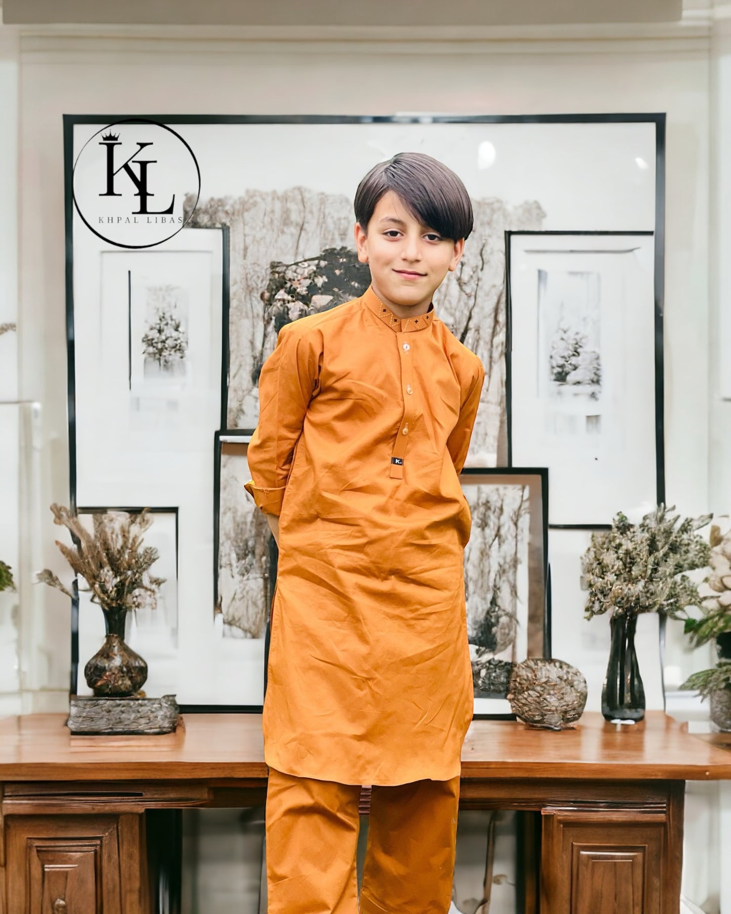 Orange Kameez Shalwar