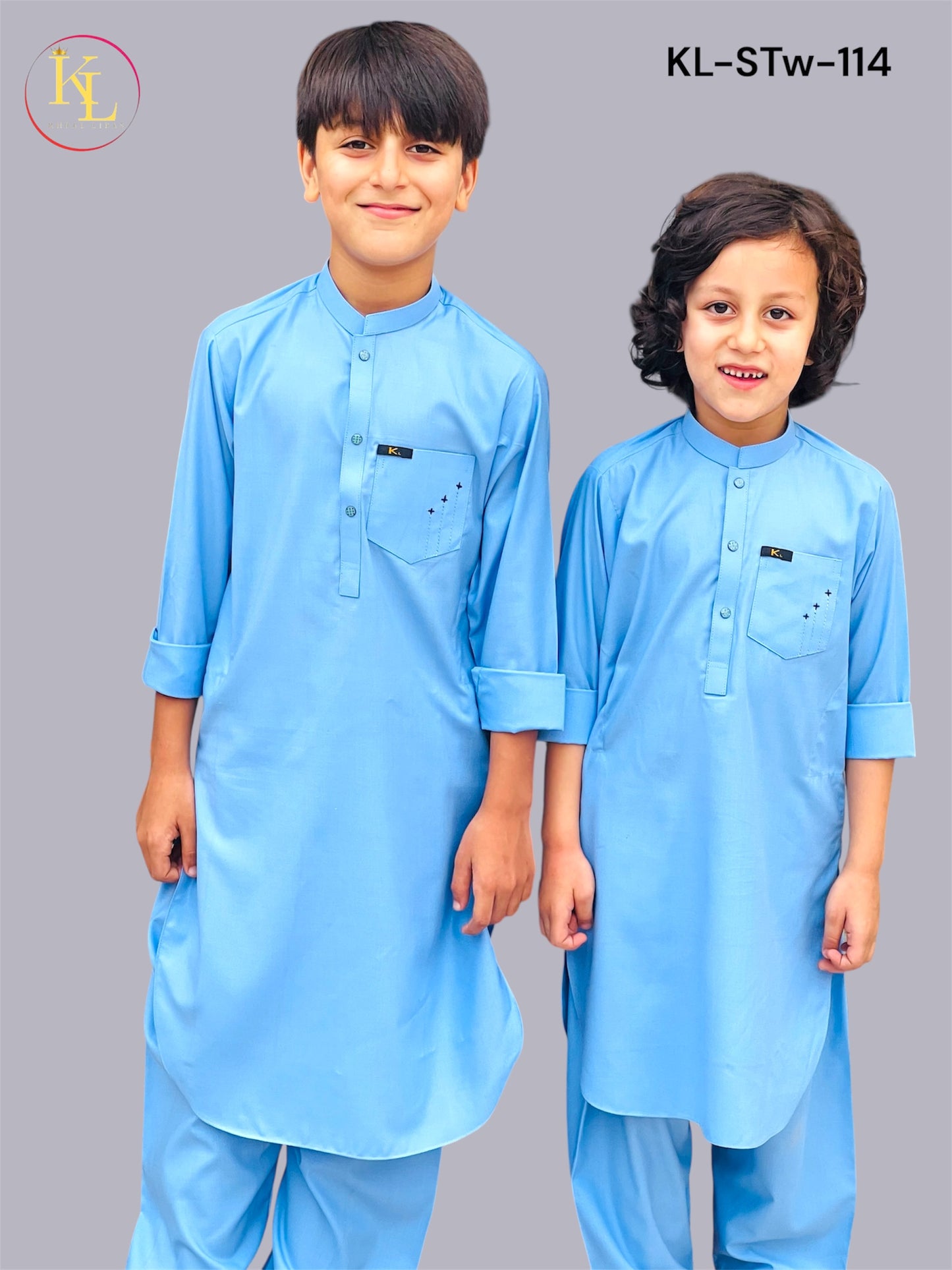 Sky Blue Kameez and Shalwar (KL/Stw 14)