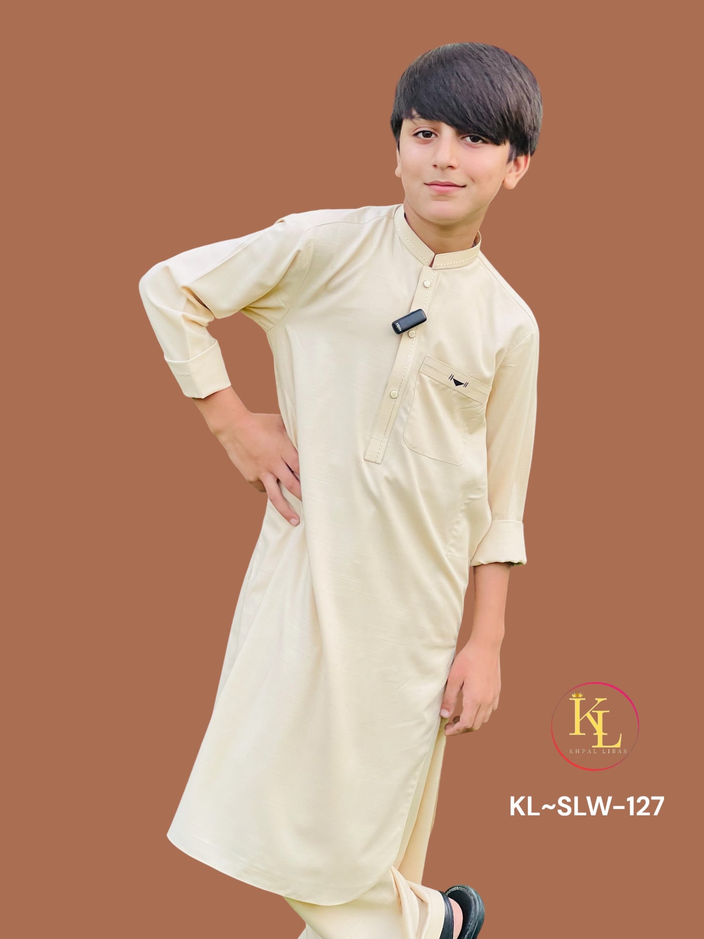 Cream Kameez and Shalwar (KL/SLW127)