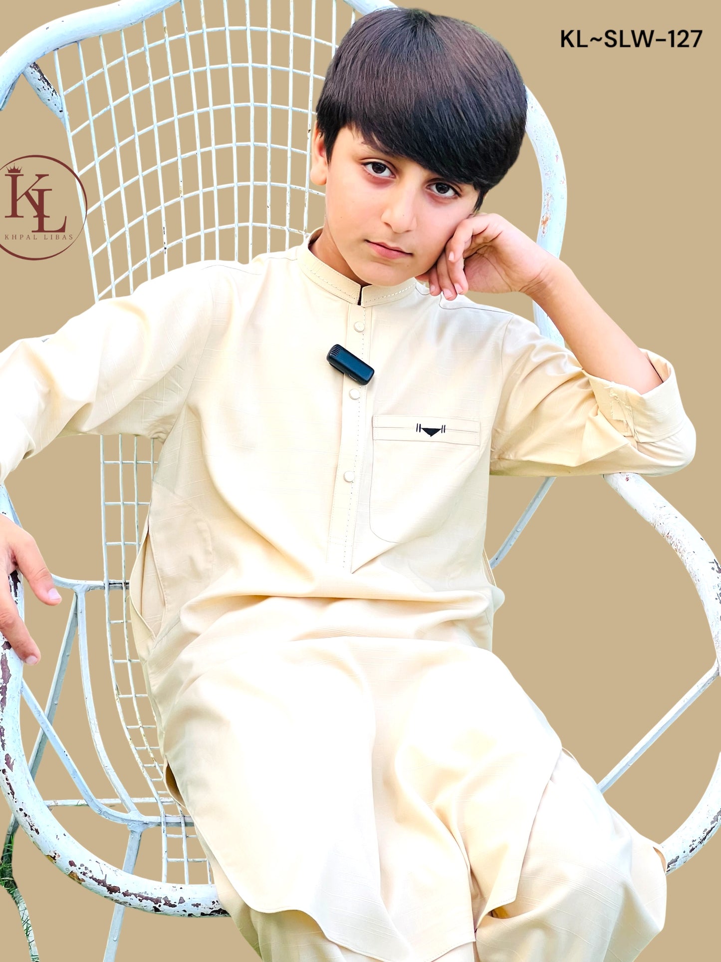 Cream Kameez and Shalwar (KL/SLW127)