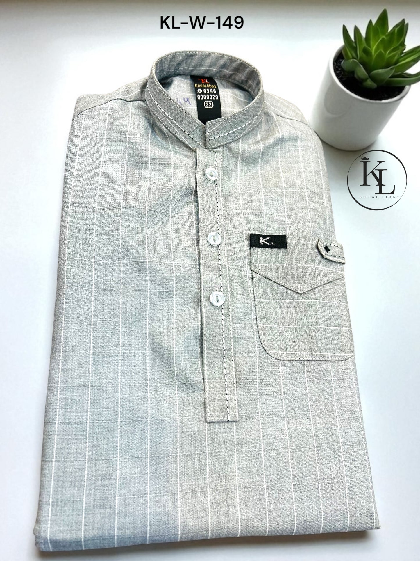 Grey Kameez and Shalwar