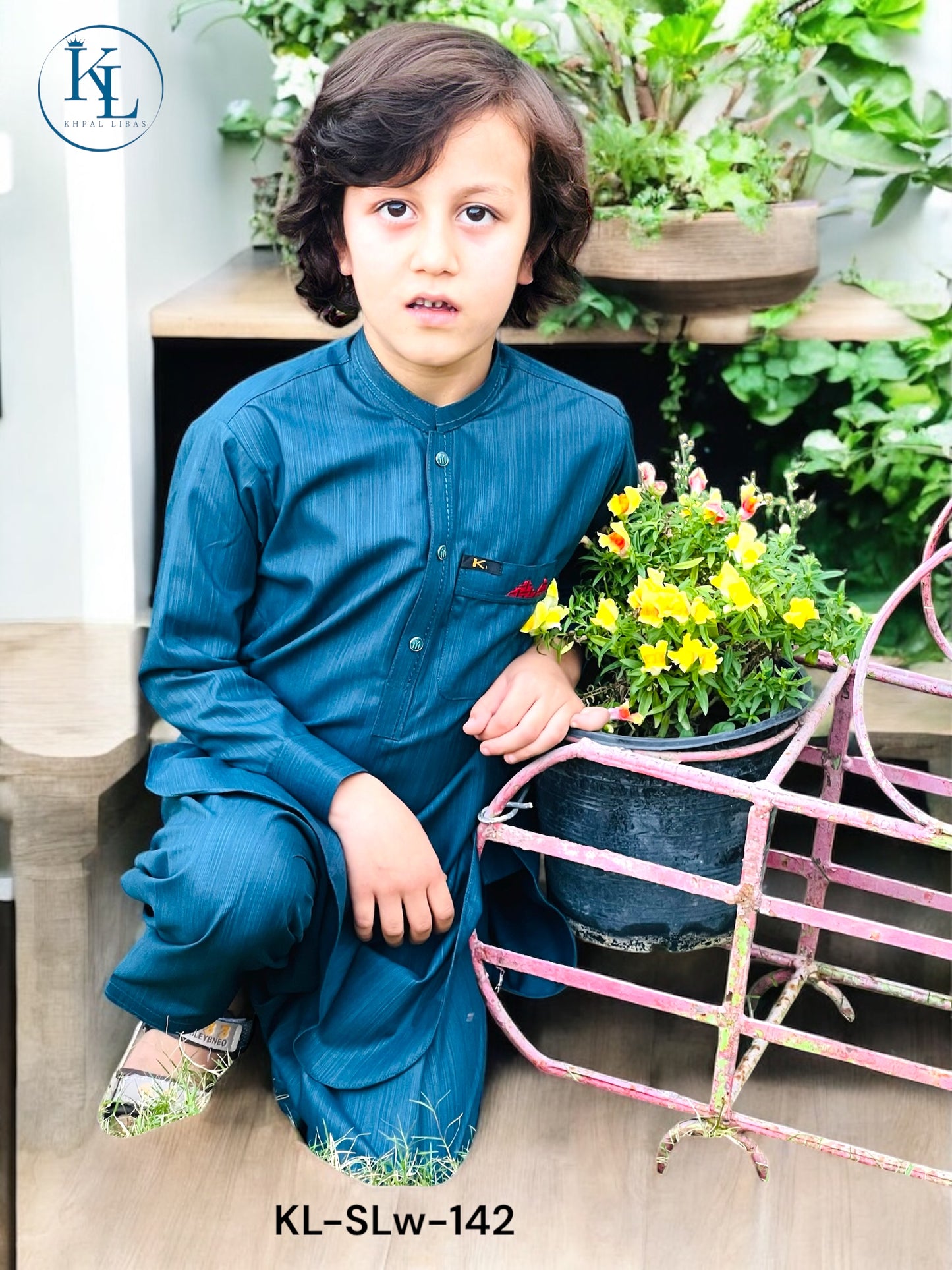 Dark Blue Kameez Shalwar(KL-SLw-142)