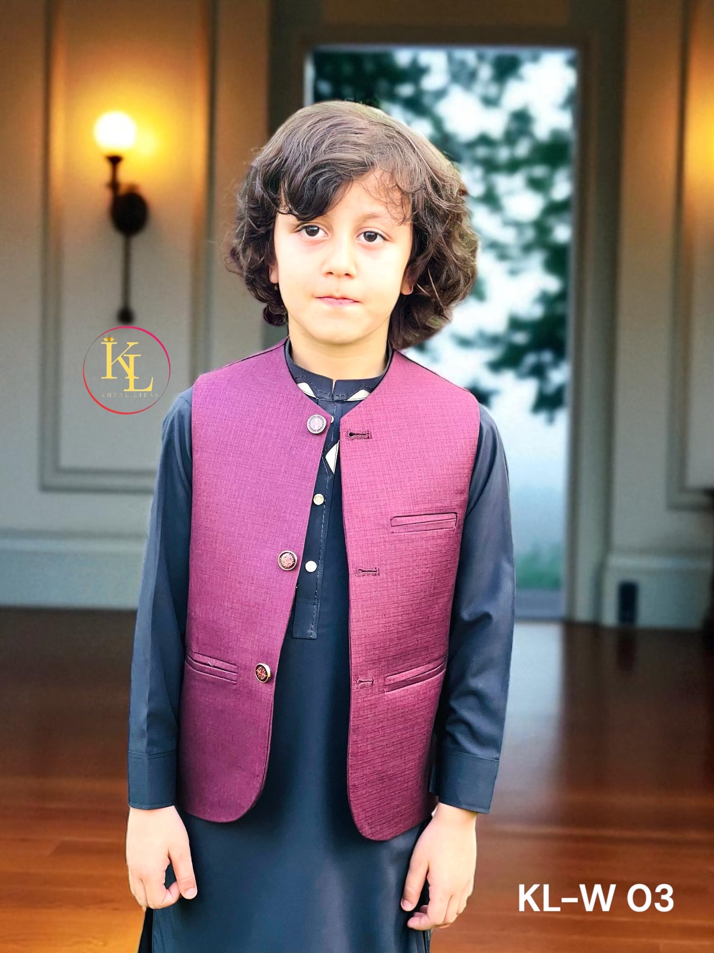 KL Maroon Waistcoat(W-3)