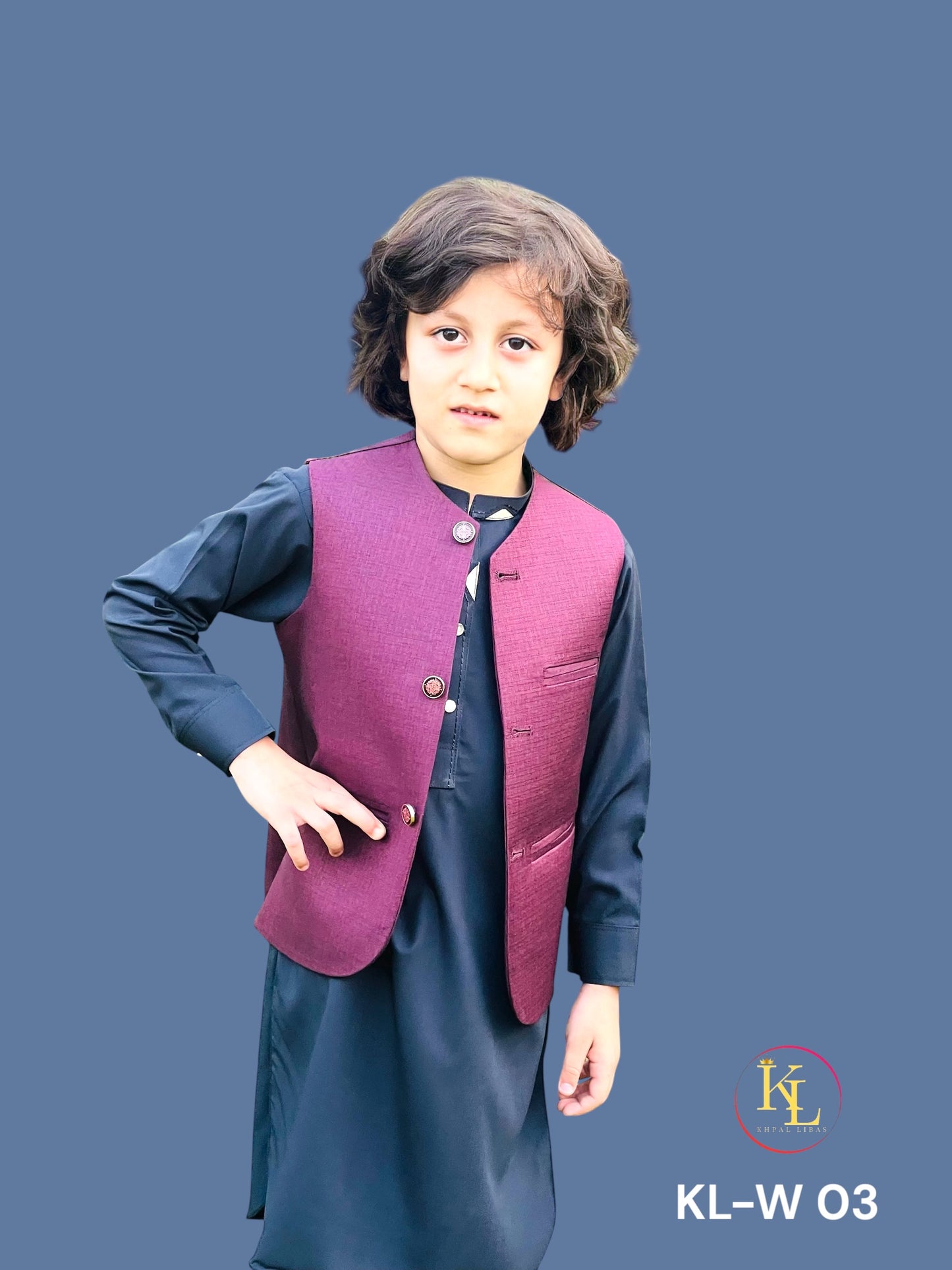 KL Maroon Waistcoat(W-3)