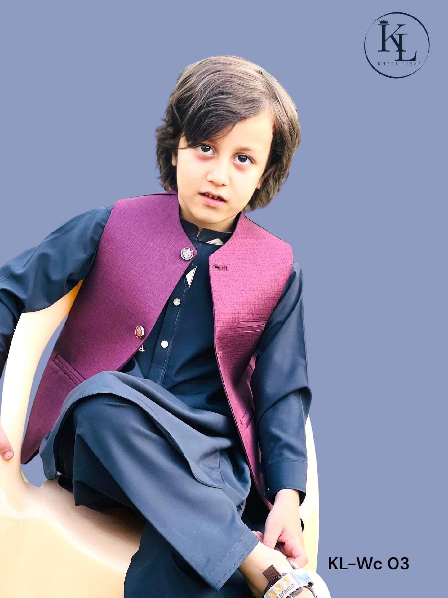 KL Maroon Waistcoat(W-3)