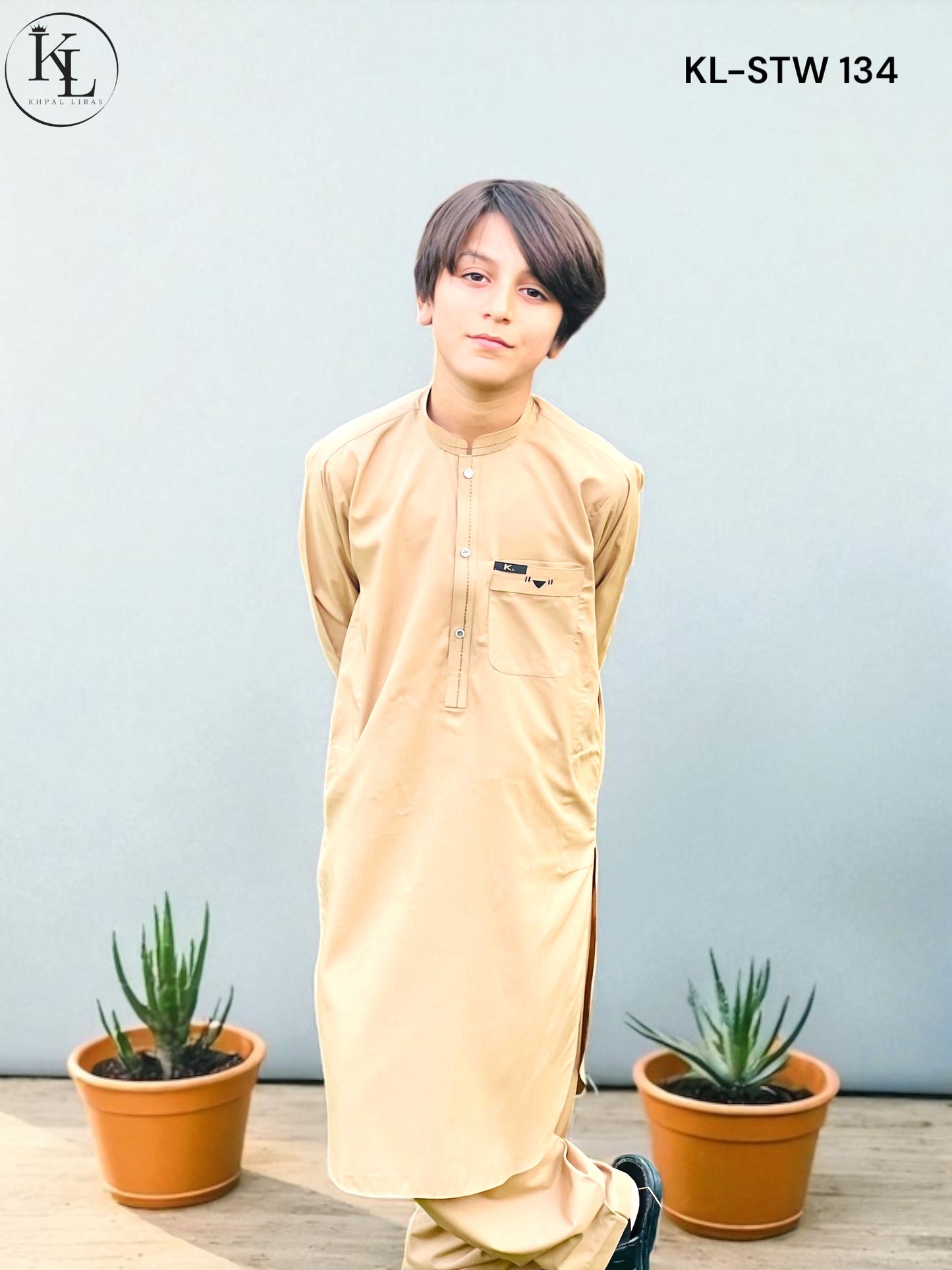 Gold Kameez and Shalwar (KL-STw-134)