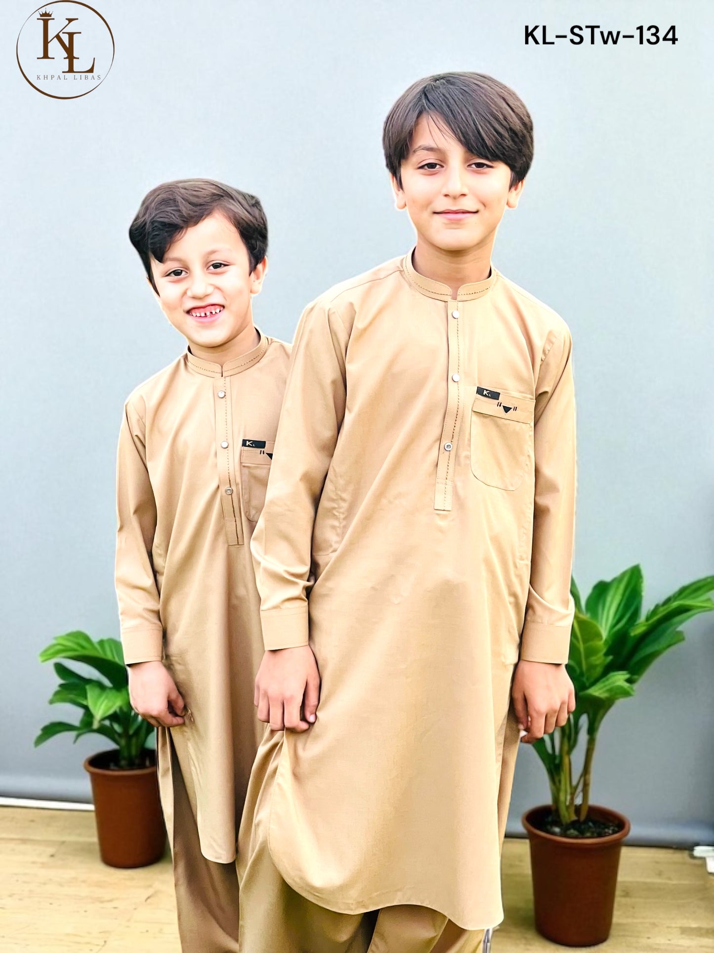 Gold Kameez and Shalwar (KL-STw-134)