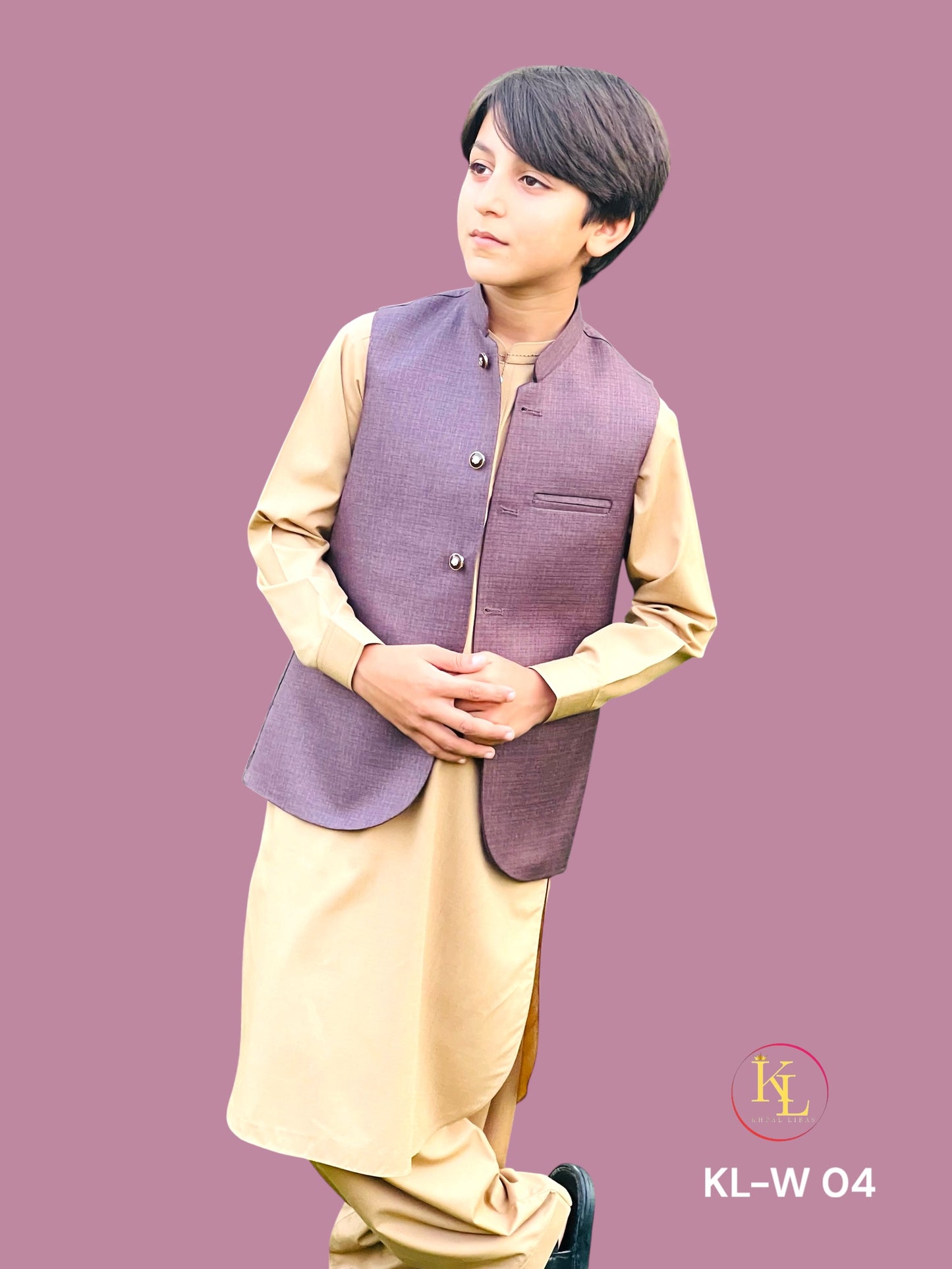 KL Dusty Plum Waistcoat(W-4)