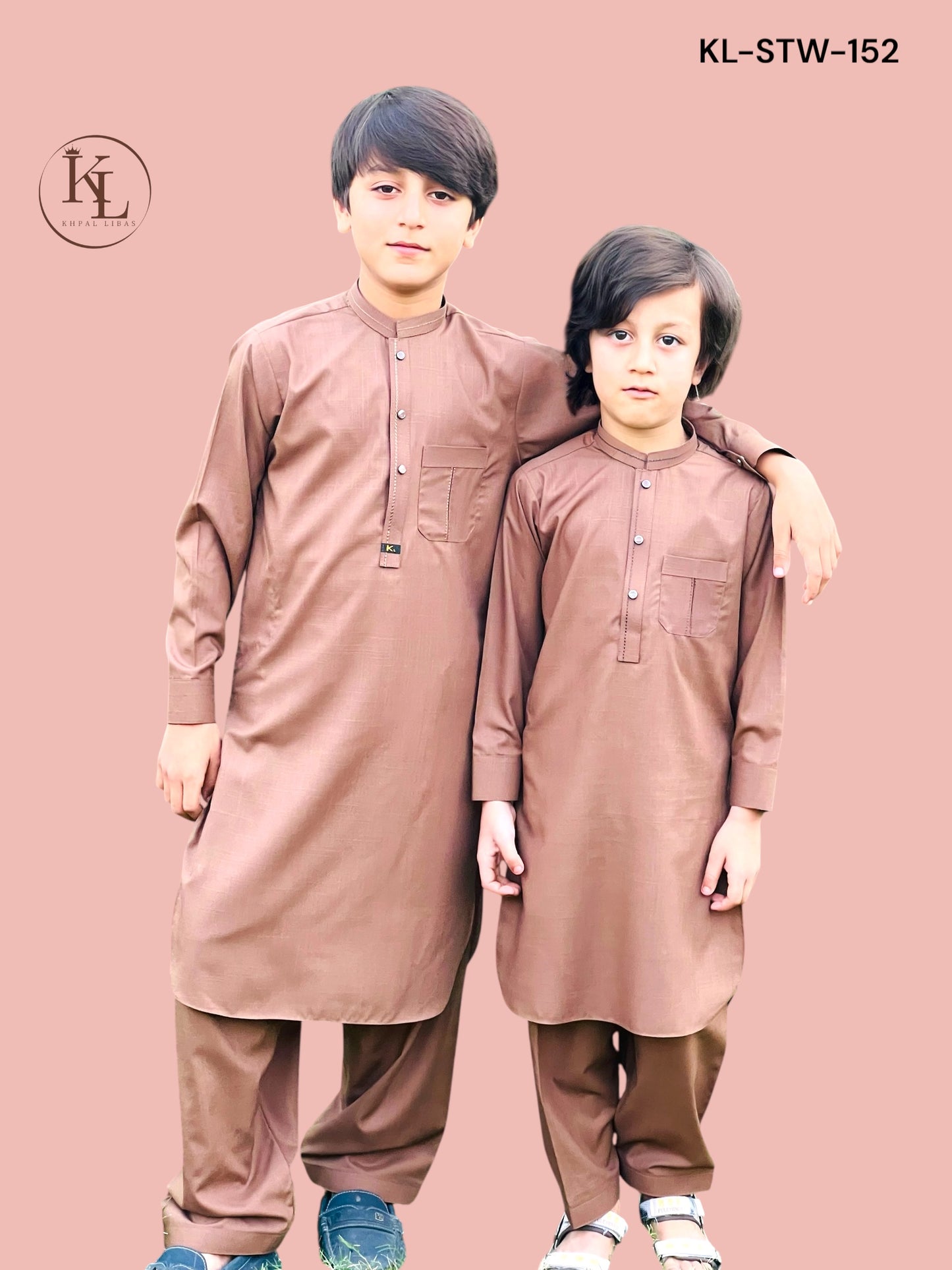 Light Brown Kameez and Shalwar (KL/SLW152)