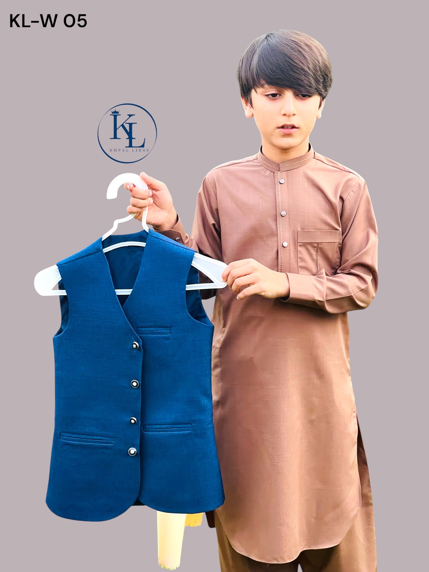 KL Dark Blue Waistcoat (W-5)