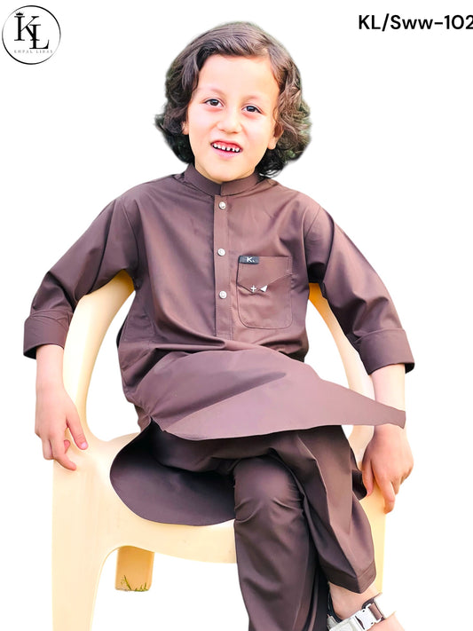 Light Chocolate Kameez and Shalwar (KL/Sww102)