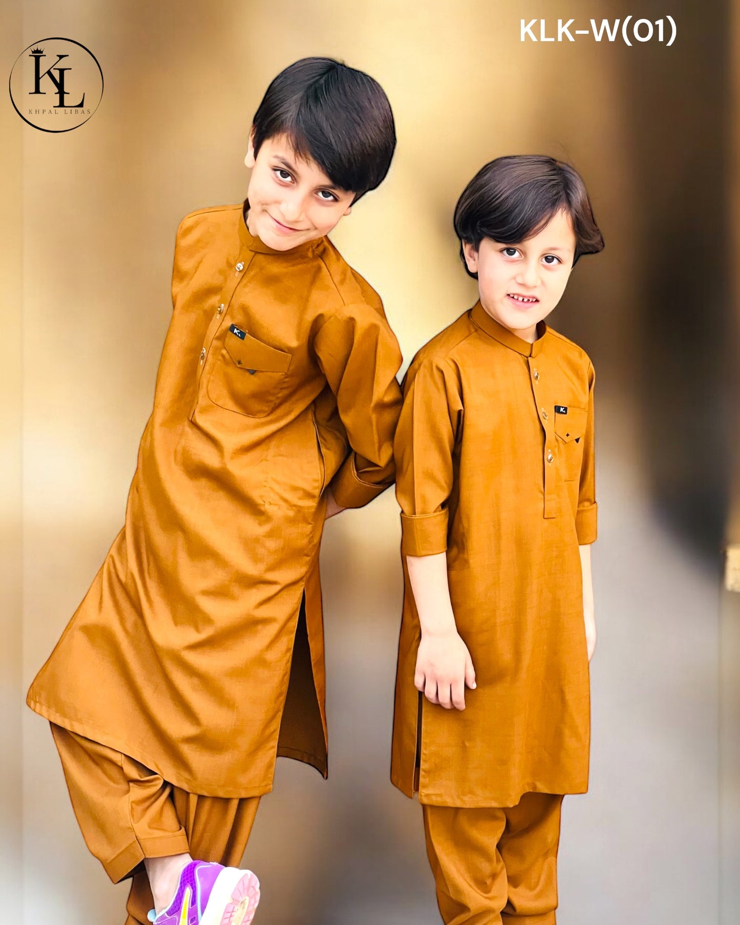New Arrival Winter Orange Kameez Shalwar(KLKW: 0001)