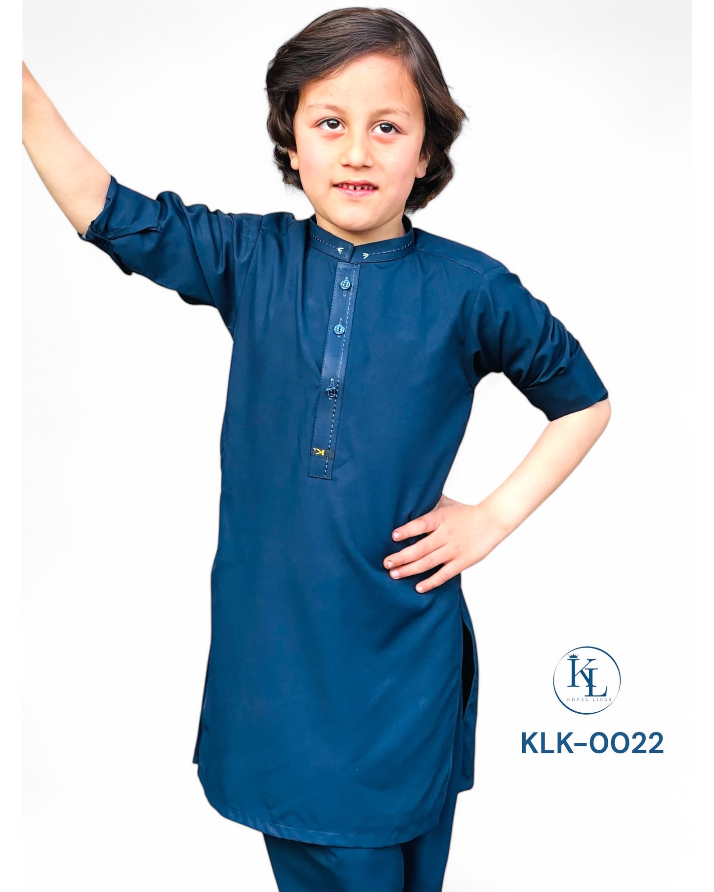 Navy Blue Kameez Shalwar(KLK: 0022)