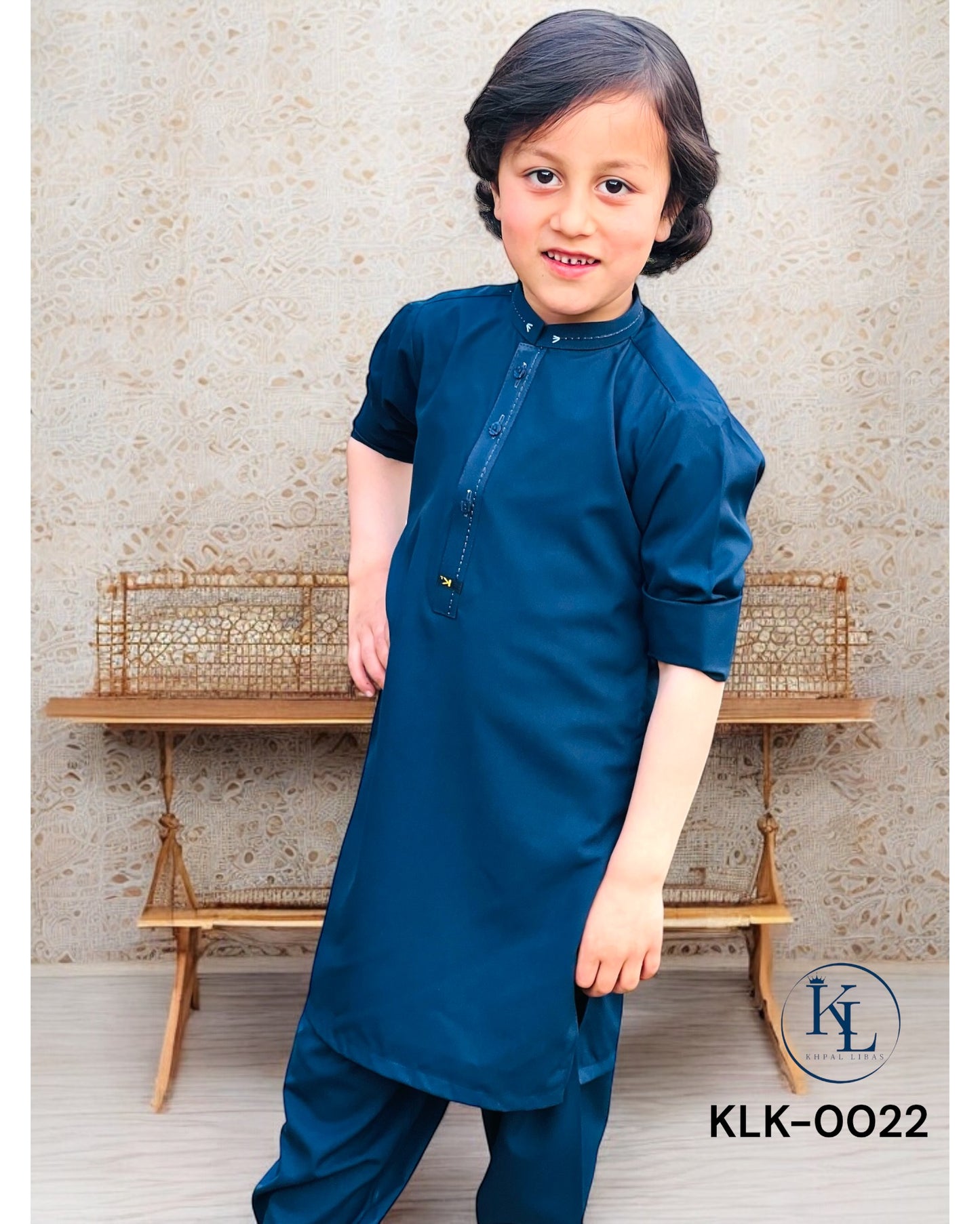 Navy Blue Kameez Shalwar(KLK: 0022)