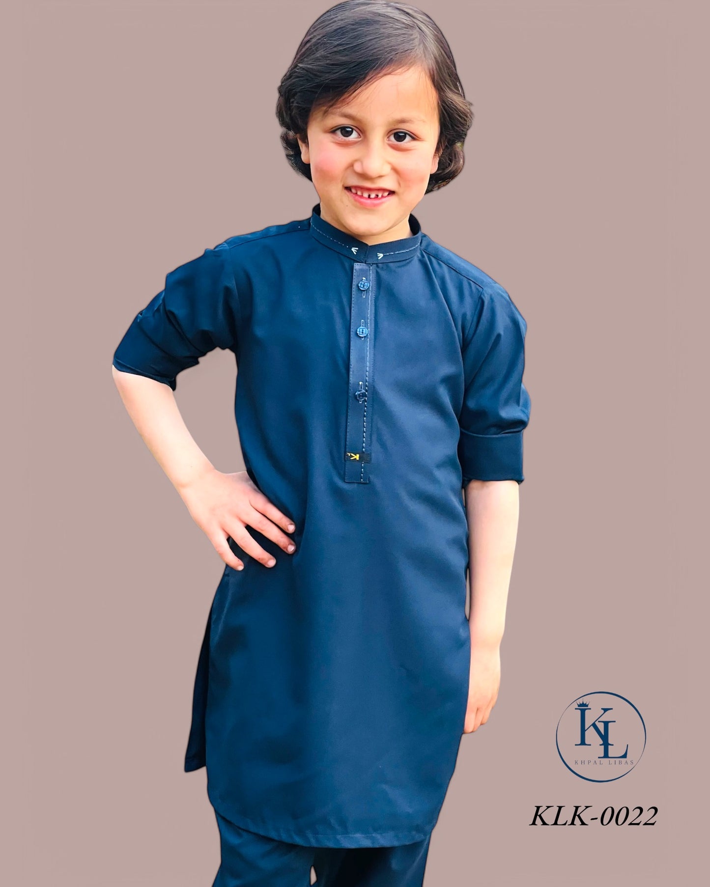 Navy Blue Kameez Shalwar(KLK: 0022)