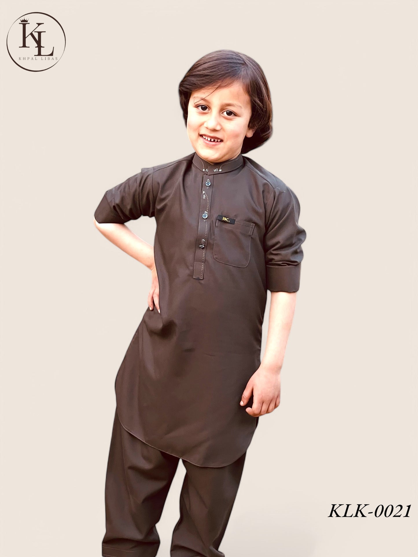 Light chocolate  Kameez Shalwar(KLK: 0021)