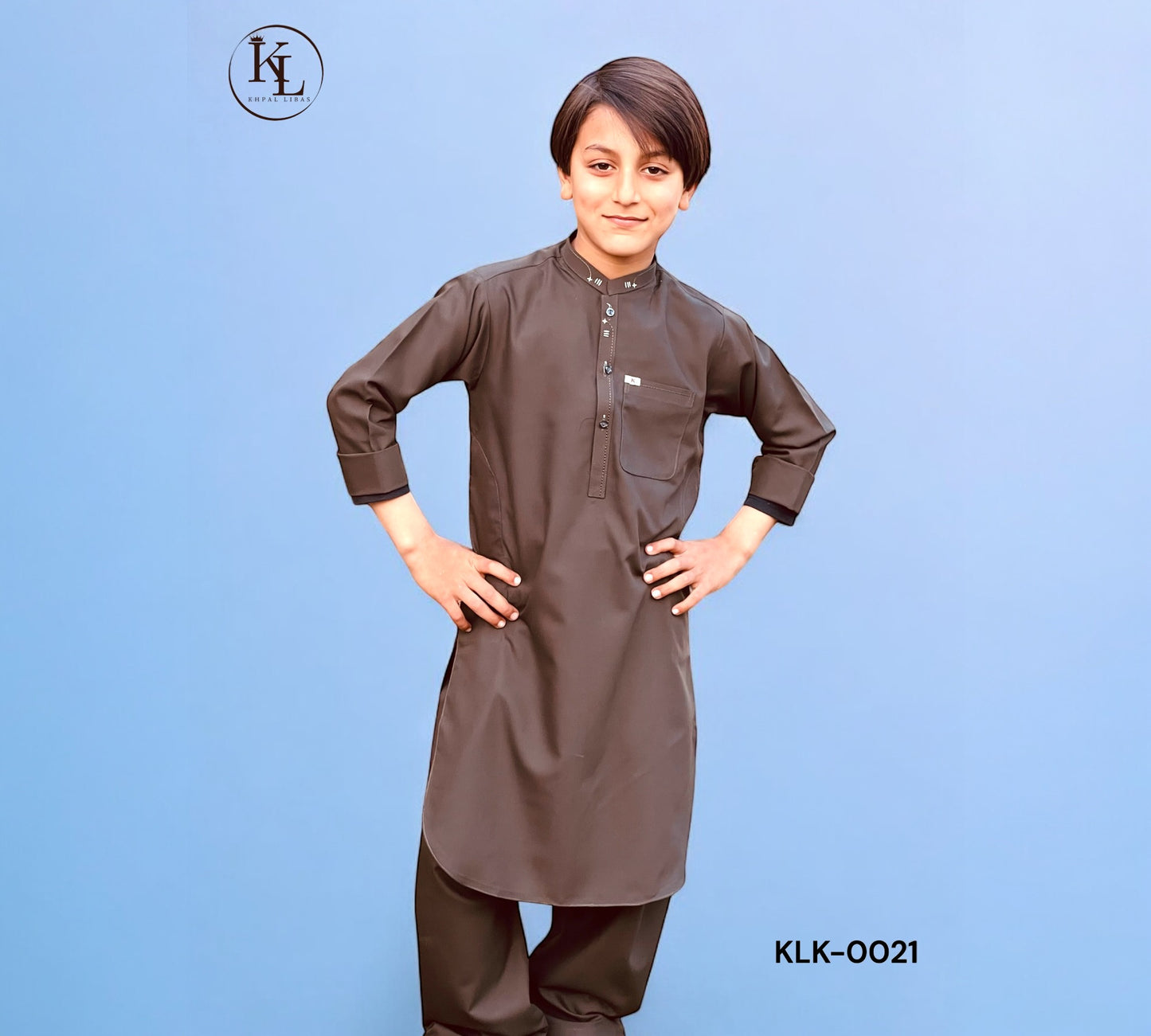 Light chocolate  Kameez Shalwar(KLK: 0021)