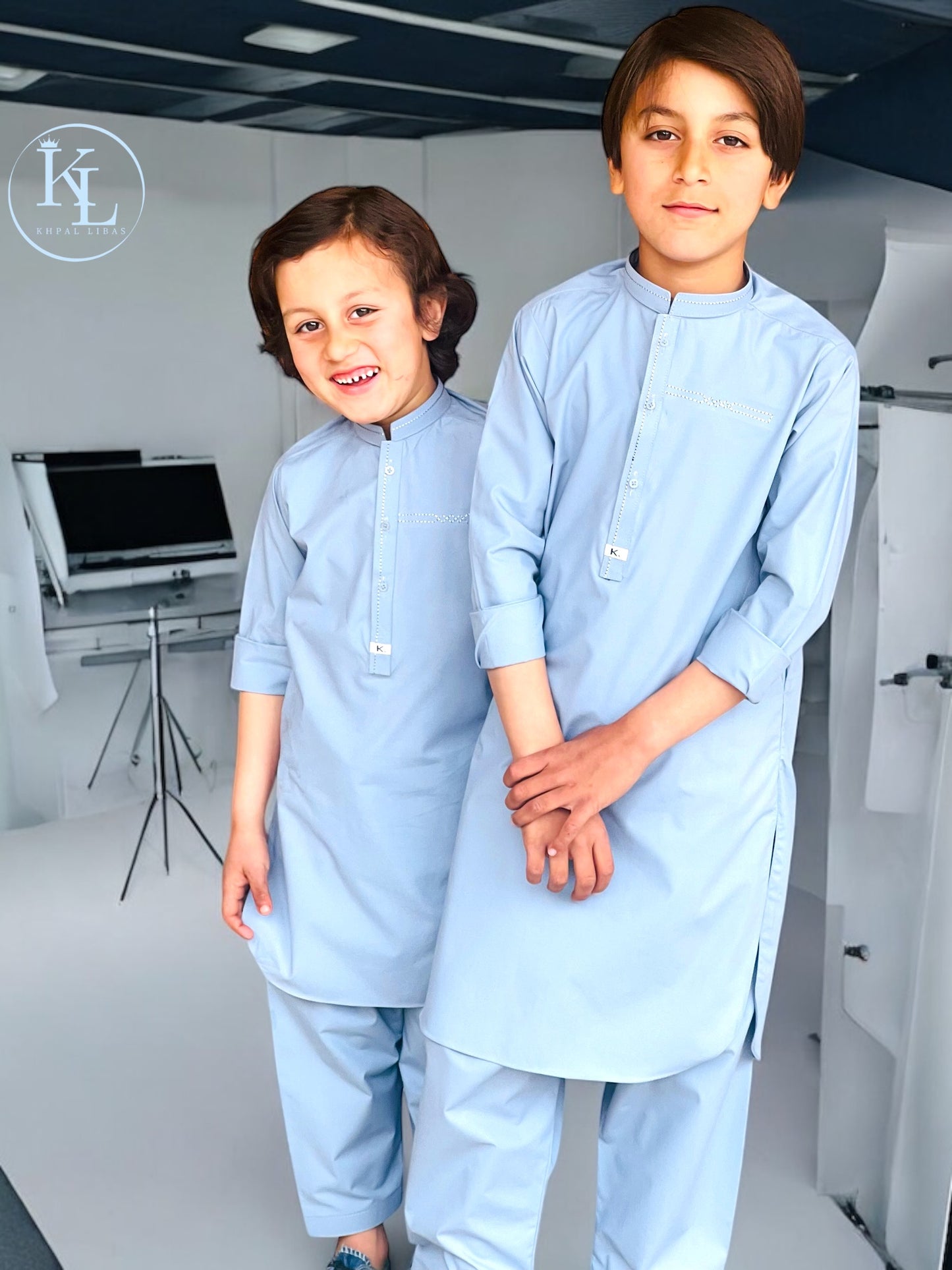 Light Sky Blue Kameez Shalwar(KLK-S-0053)