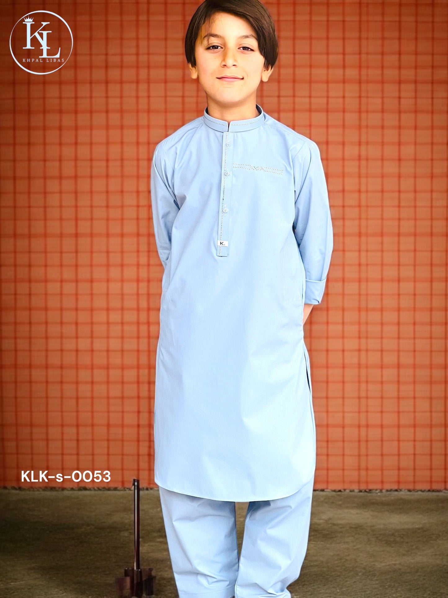 Light Sky Blue Kameez Shalwar(KLK-S-0053)