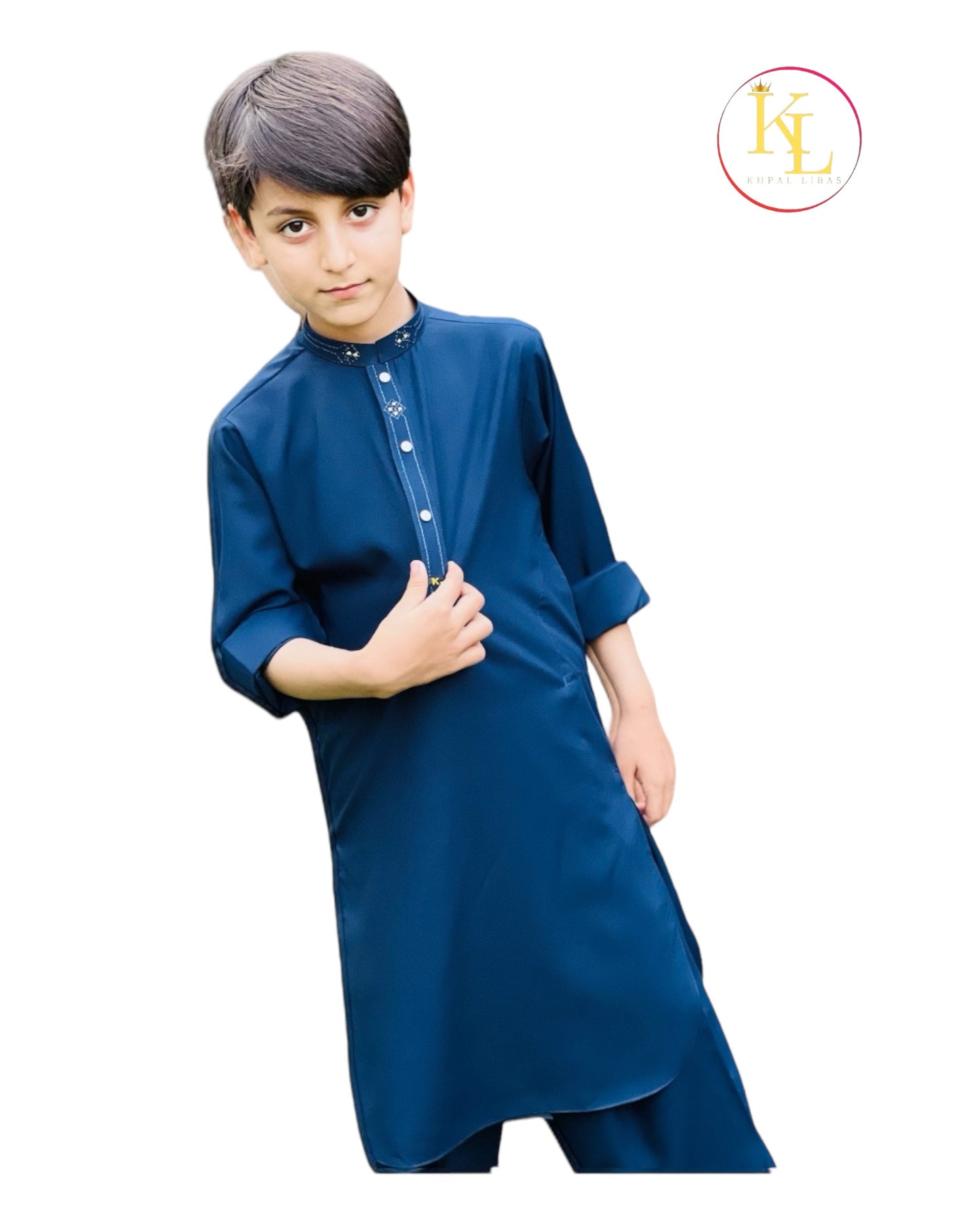 Navy Blue Kameez Shalwar