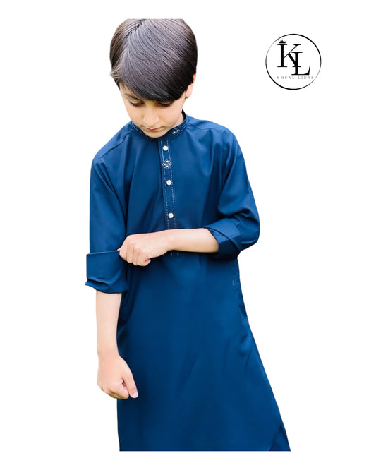 Navy Blue Kameez Shalwar