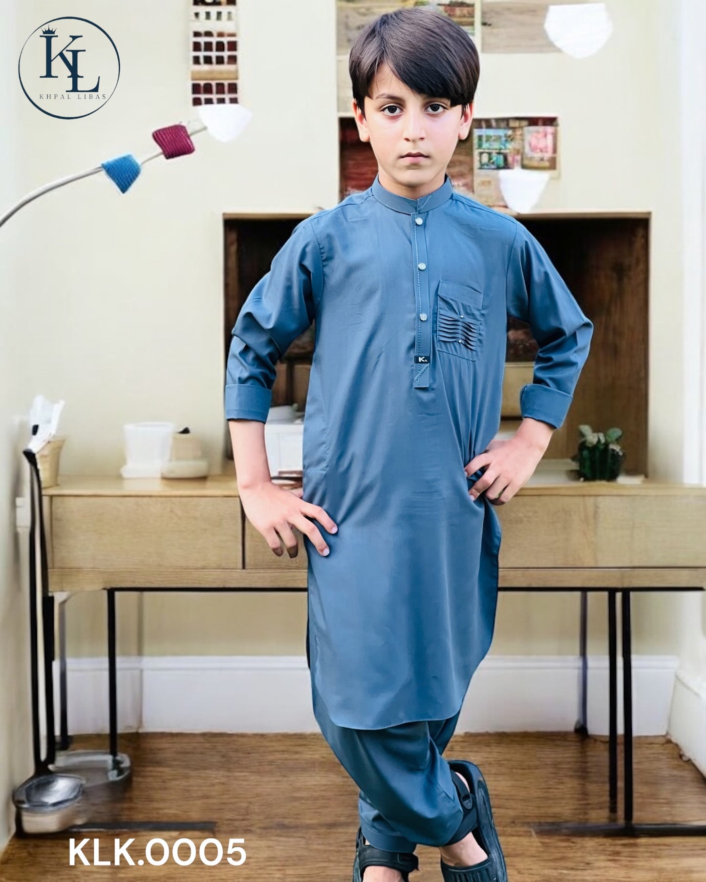 Cyan Kameez Shalwar:
