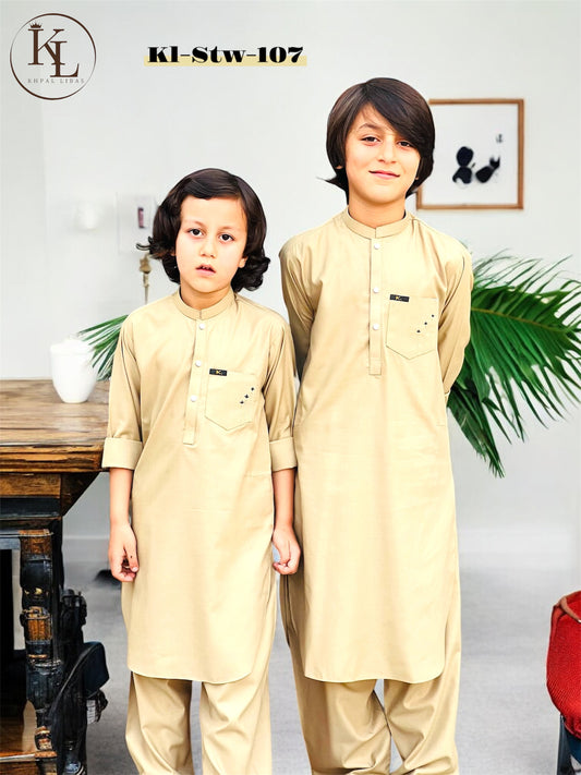 Cream Kameez and Shalwar (KL/Sww107)