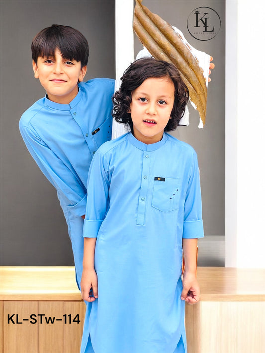 Sky Blue Kameez and Shalwar (KL/Stw  14)