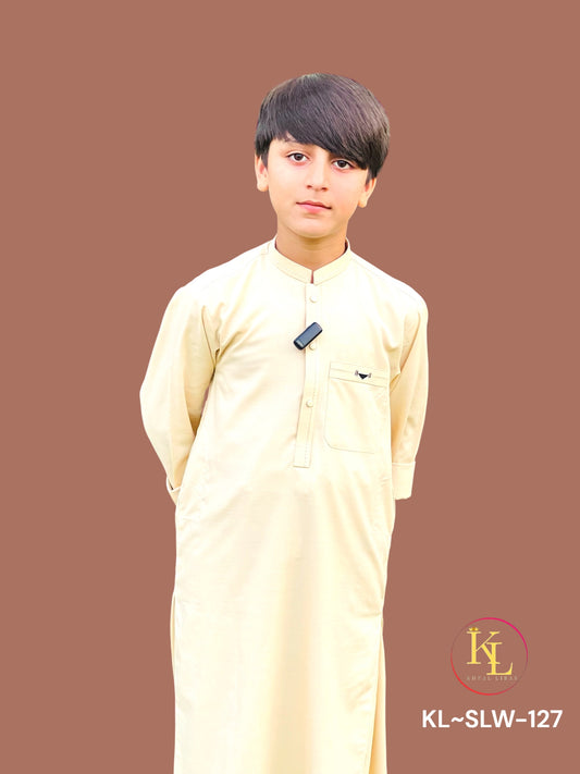 Cream Kameez and Shalwar (KL/SLW127)
