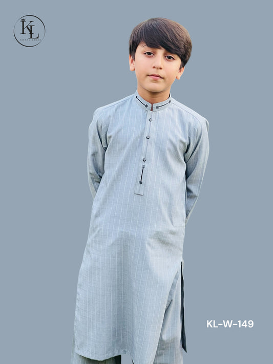 Grey Kameez and Shalwar