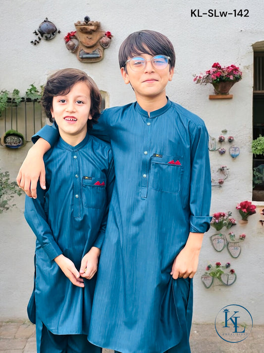 Dark Blue Kameez Shalwar(KL-SLw-142)