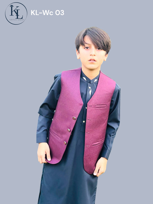 KL Maroon Waistcoat(W-3)