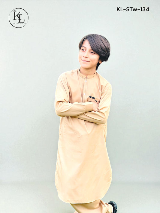 Gold Kameez and Shalwar (KL-STw-134)