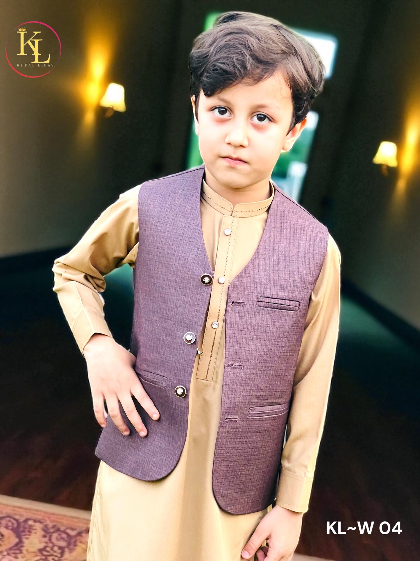 KL Dusty Plum Waistcoat(W-4)