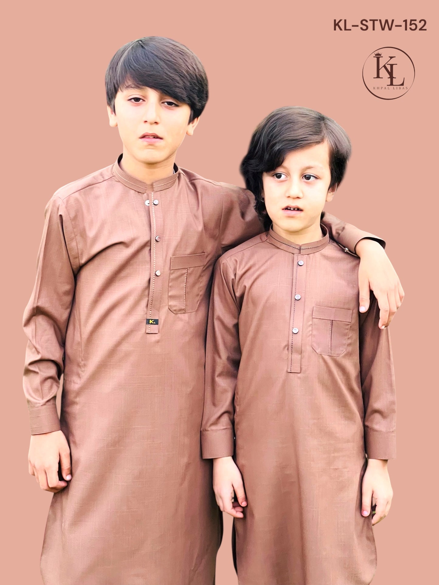 Light Brown Kameez and Shalwar (KL/SLW152)
