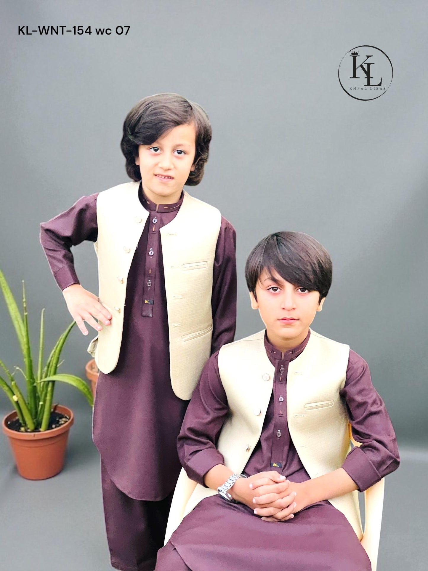 KL Light Beige Waistcoat (W-8)