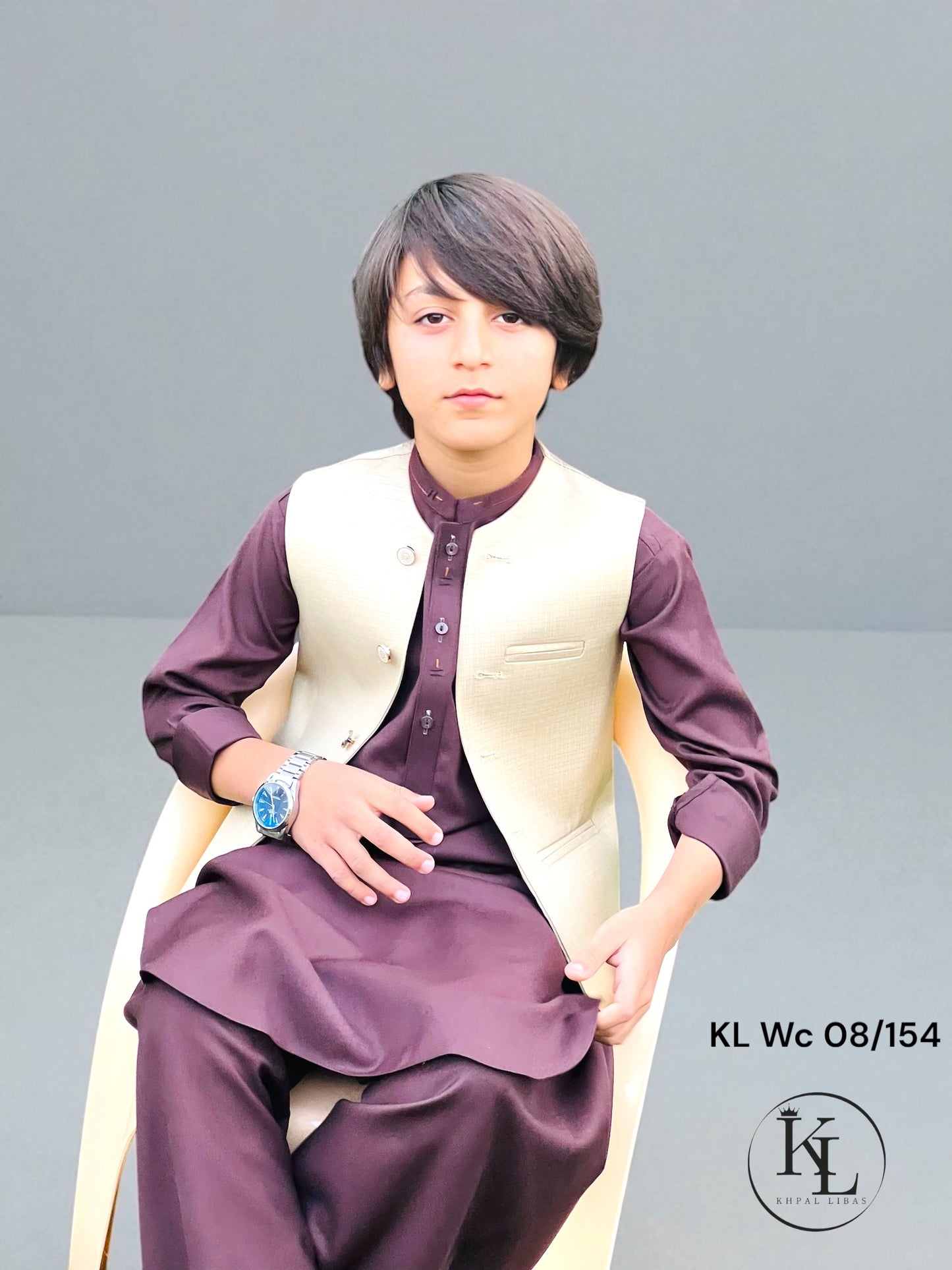 KL Light Beige Waistcoat (W-8)