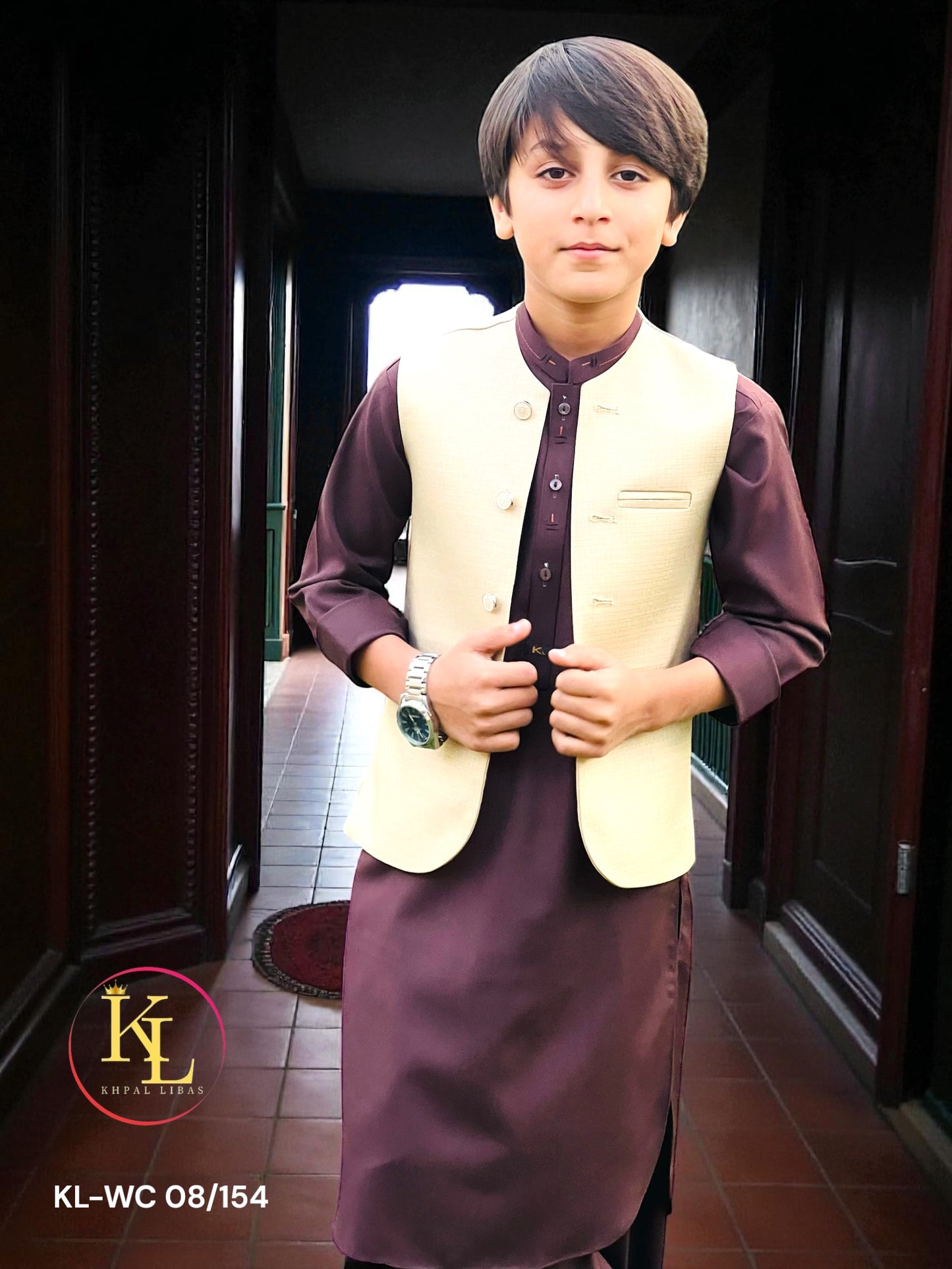 KL Light Beige Waistcoat (W-8)