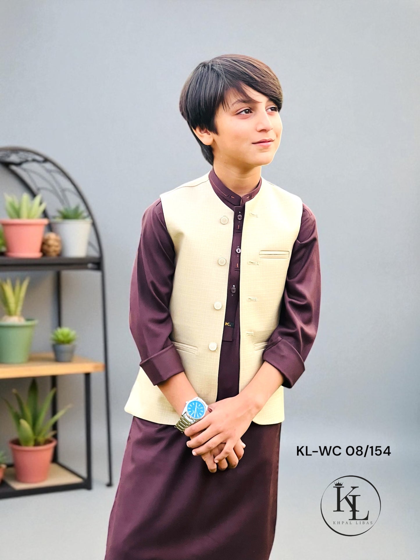 KL Light Beige Waistcoat (W-8)