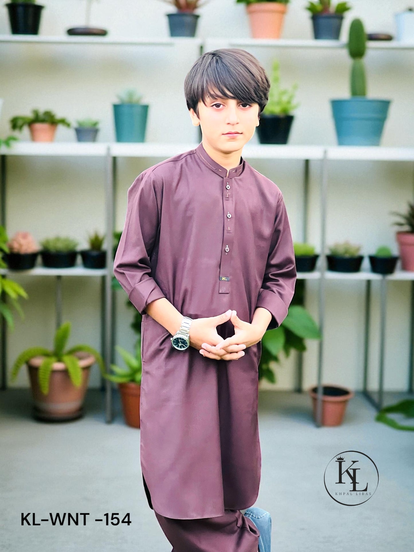 Deep Maroon Kameez and Shalwar (KL-WNT-154)